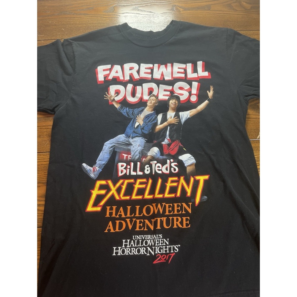 HALLOWEEN HORROR NIGHTS BILL & TED FAREWELL DUDE UNIVERSAL Studios TShirt 2017 M